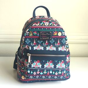 Loungefly Disney Parks Mickey Christmas bag